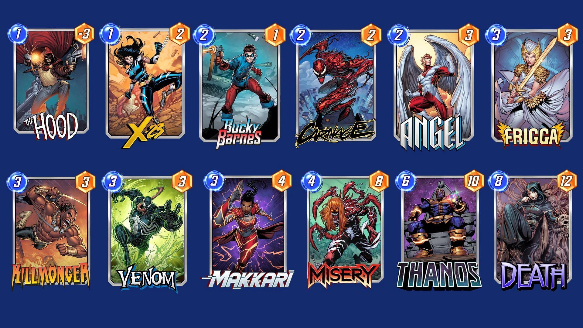 The Bucky Thanos Deck is a destructive Marvel Snap Carnage deck (Image via Nuverse)