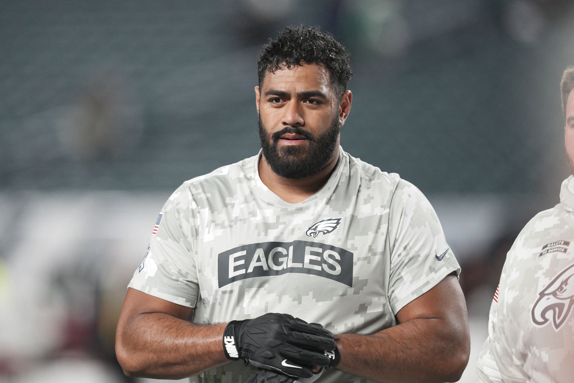 Philadelphia Eagles offensive tackle Jordan Mailata (68) at the NFL: NOV 14 Commanders at Eagles (Image via Getty)