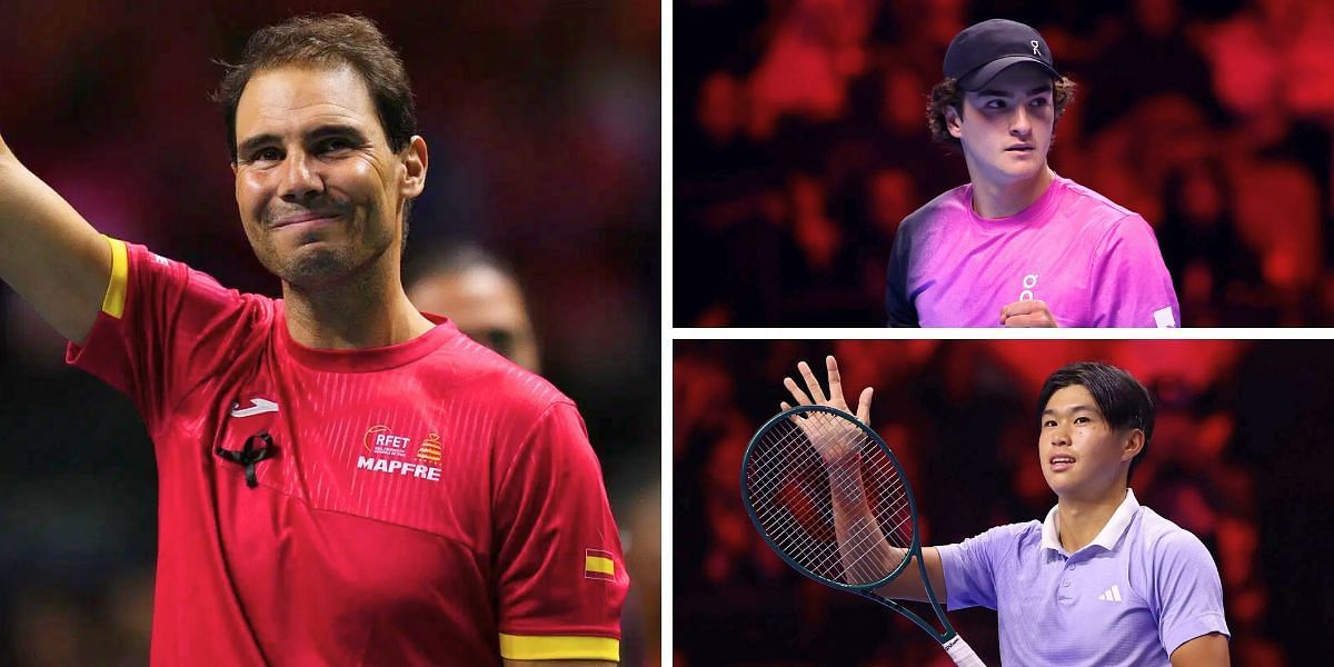 Rafael Nadal, Joao Fonseca, and Learner Tien (Source: Getty)