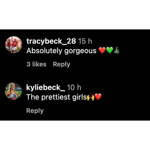 Tracy and Kylie's comments (Credits: Instagram/@hanna.cavinder)