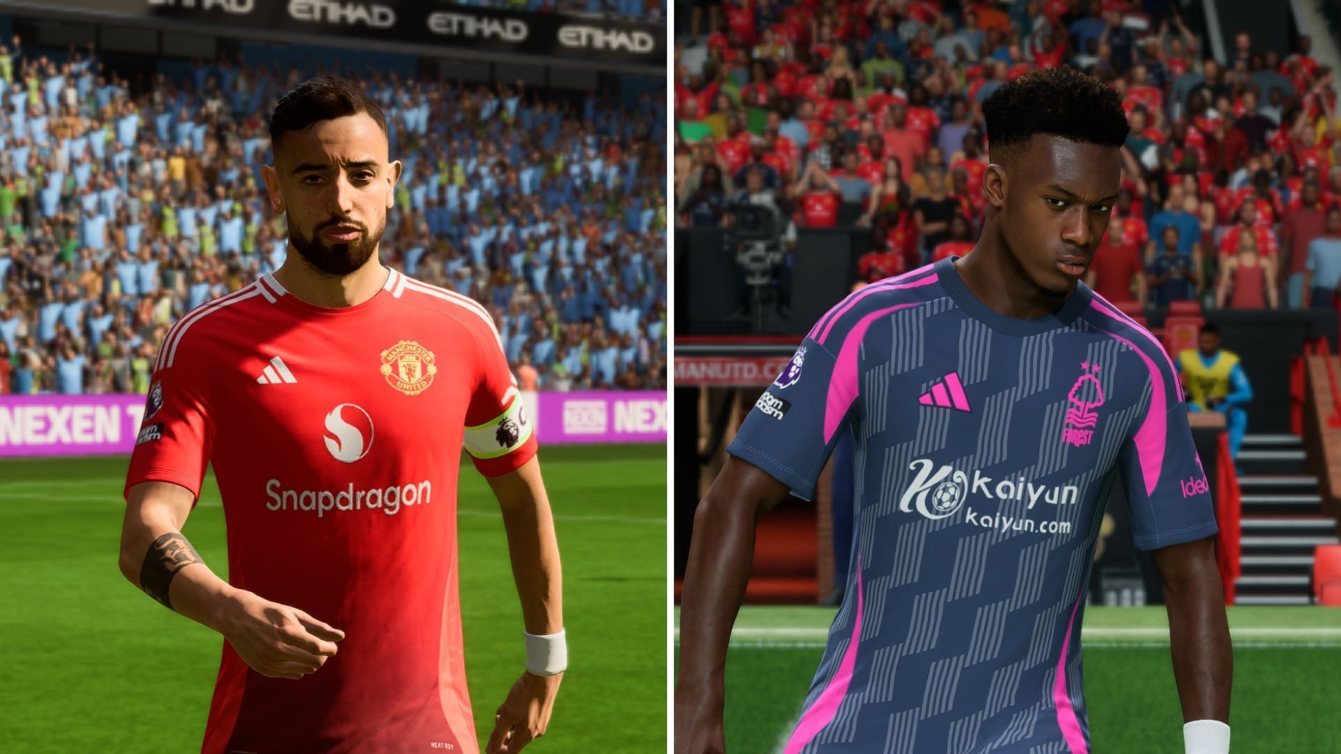 Bruno Fernandes and Callum Hudson Odoi are two important players from both squads (Image via EA Sports)