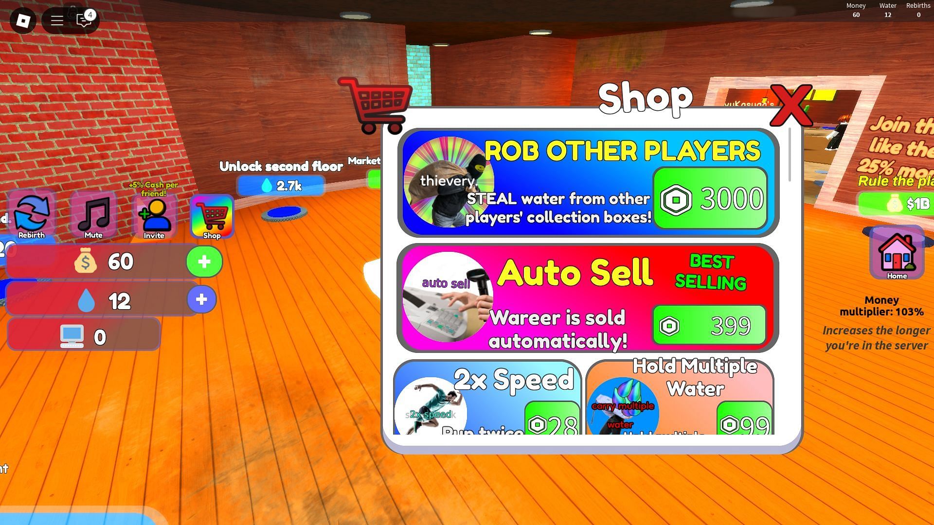 In-game shop (Image via Roblox)