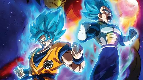 Goku and Vegeta using Super Saiyan Blue in the Broly movie (Image via Toei Animation).