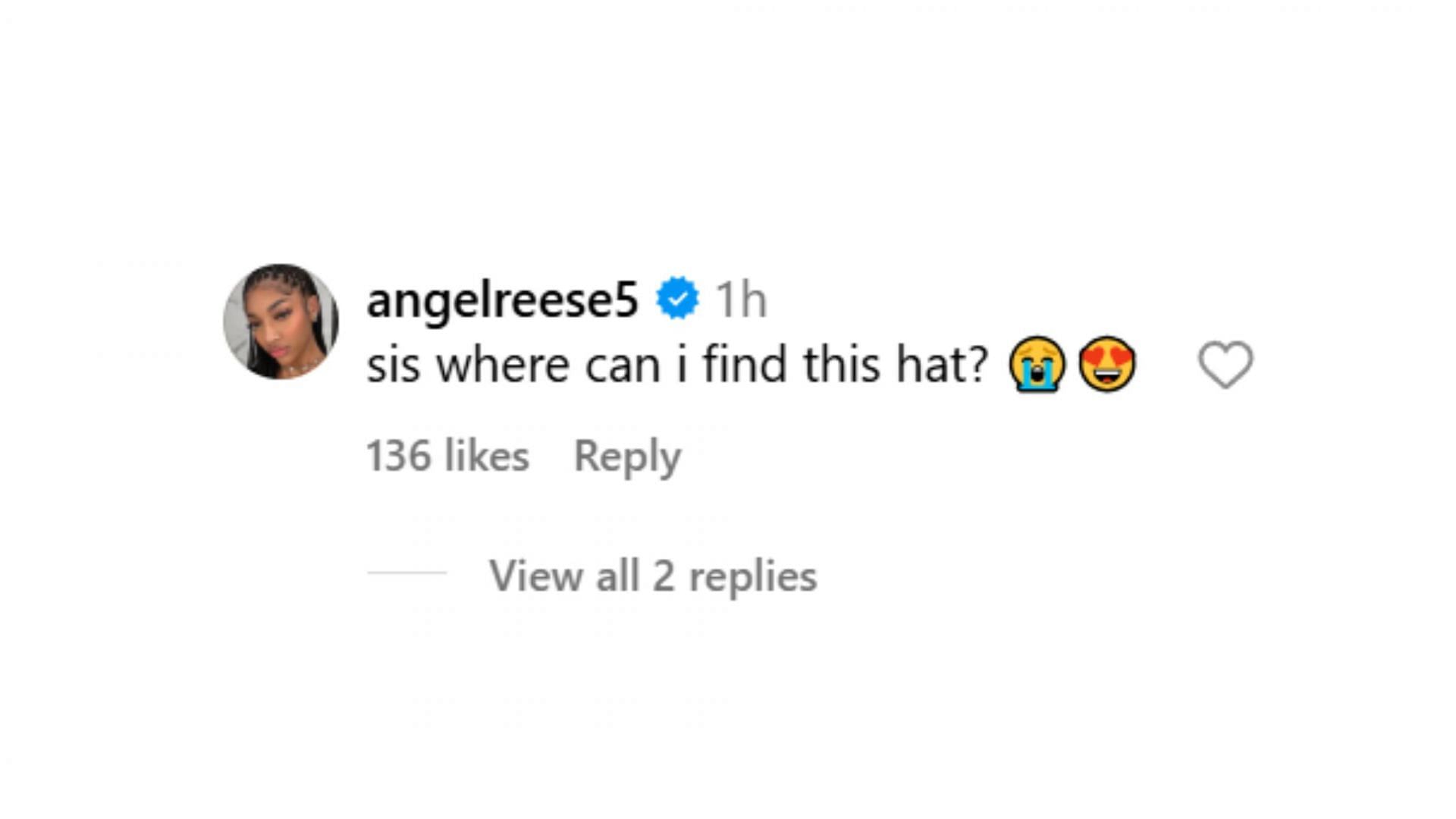 Angel Reese reacts to A&#039;Ja Wilson&#039;s &quot;put it on my boyfriend&#039;s tab&quot; hat