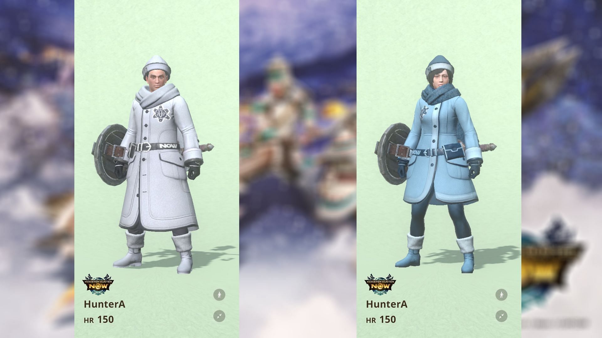 Monster Hunter Now S4 Winter Holiday outfits (Image via Niantic)