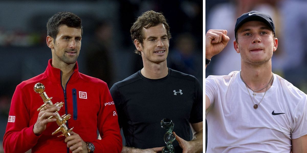 [From L to R] Novak Djokovic, Andy Murray and Jack Draper (Source: Getty Images)