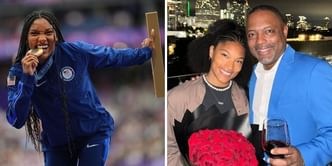 Tara Davis-Woodhall sends dad to watch SEC Championship match between Georgia and Texas in her stead