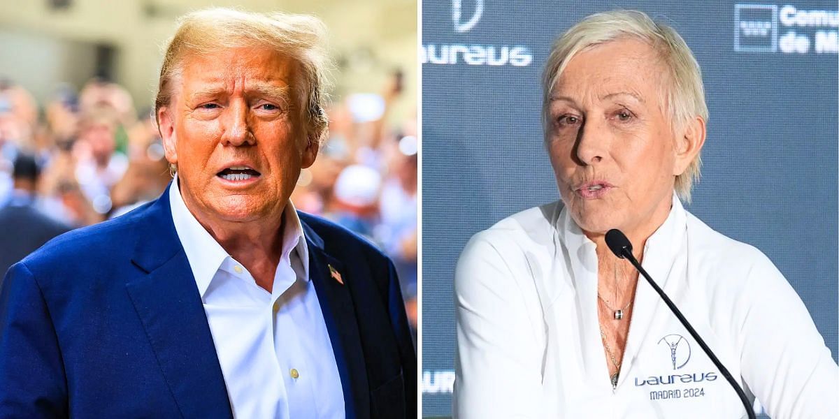 Donald Trump (L) and Martina Navratilova (R) (Image Source: Getty)