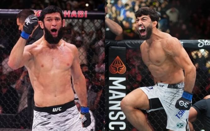 "It was a surprise for me" - Khamzat Chimaev reacts to grappling with Arman Tsarukyan live on camera at Hype Fighting event
