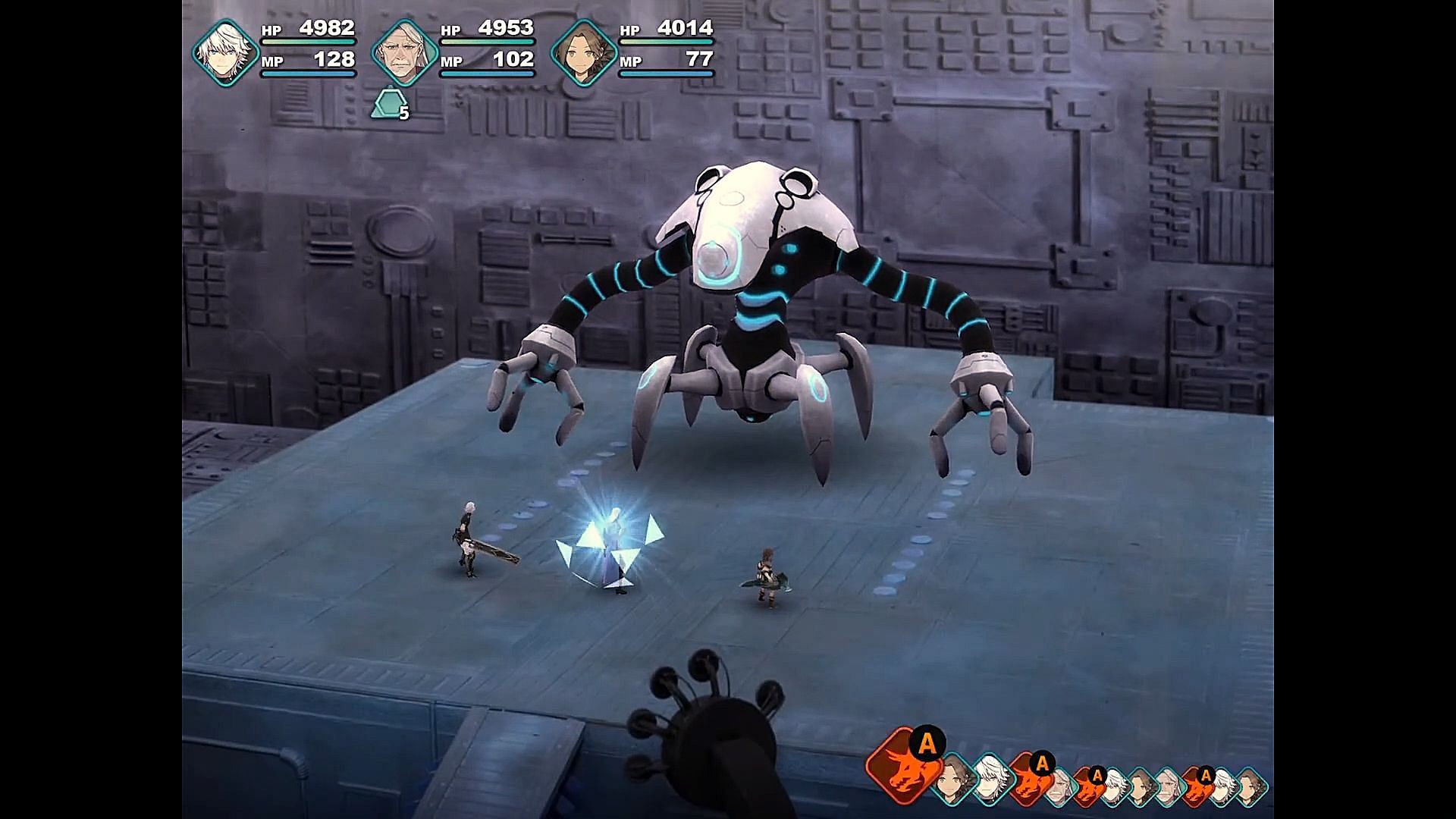 The Boss fight in FANTASIAN Neo Dimension (Image via Square Enix)