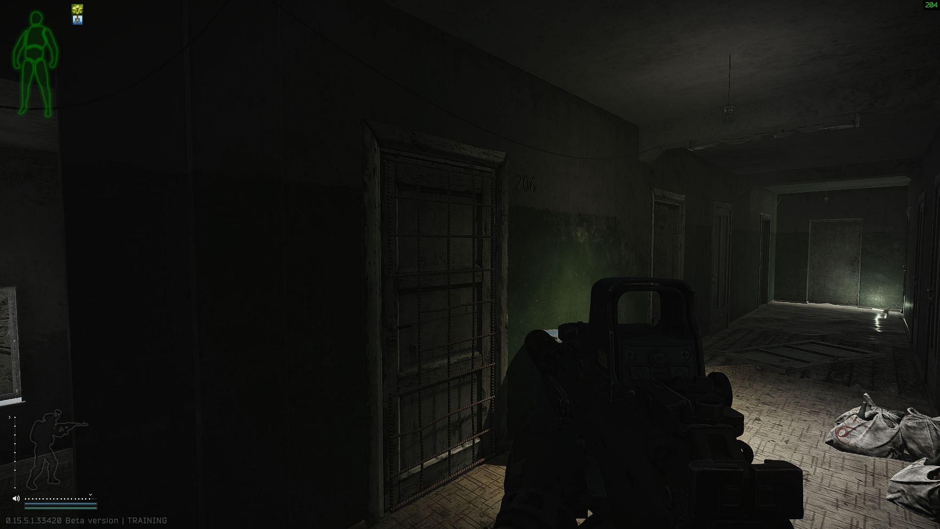 Dorm room 206 door (Image via Battlestate Games)