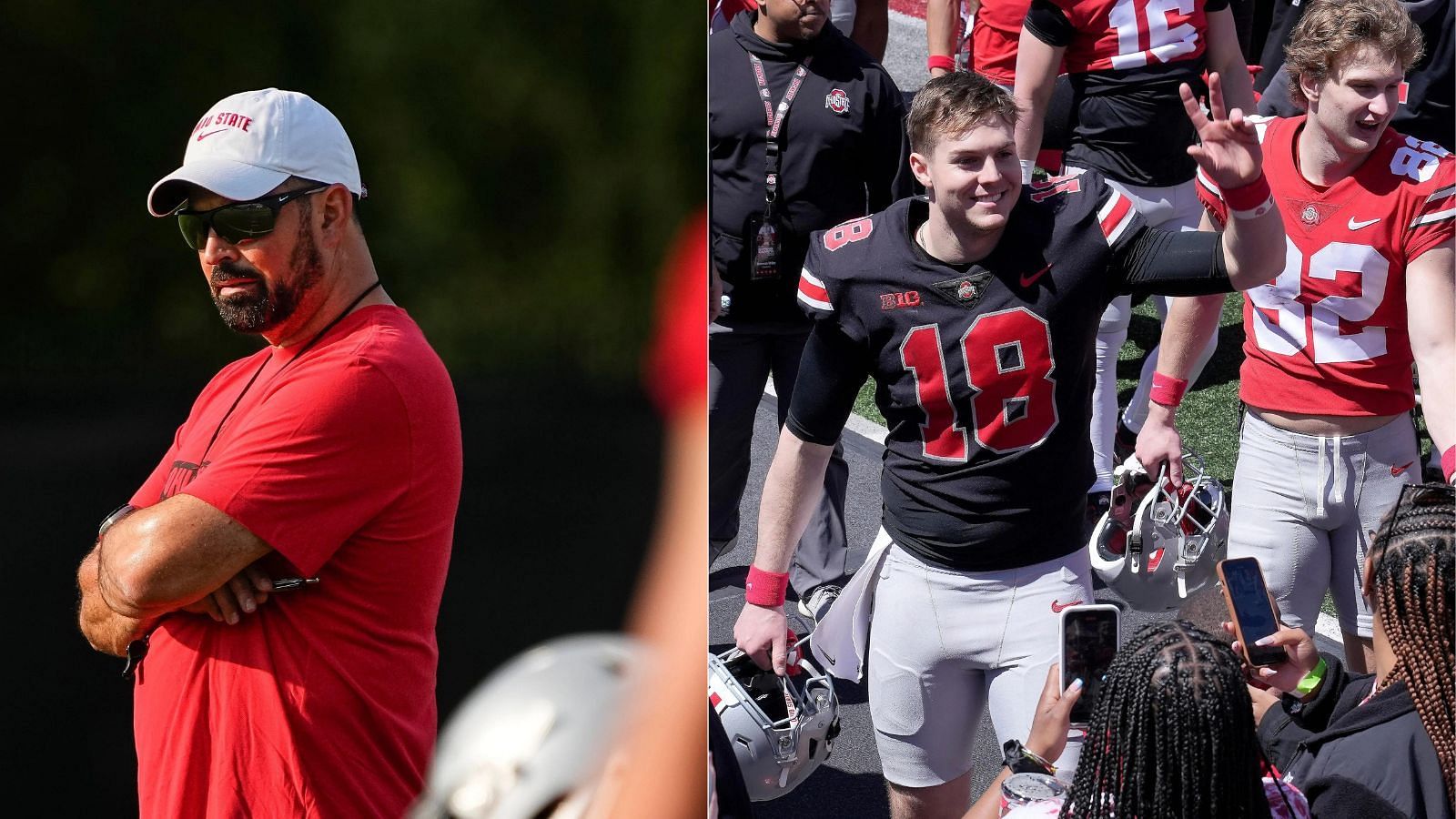 Ohio State coach Ryan Day and QB Will Howard are about to learn their CFP destiny. (Photo Credits: IMAGN)