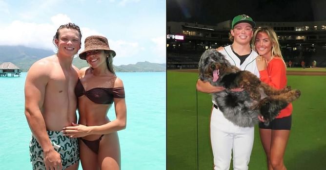 Jackson Holliday's wife Chloe captures adorable moment of pup Coconut munching on Orioles rookie's glove