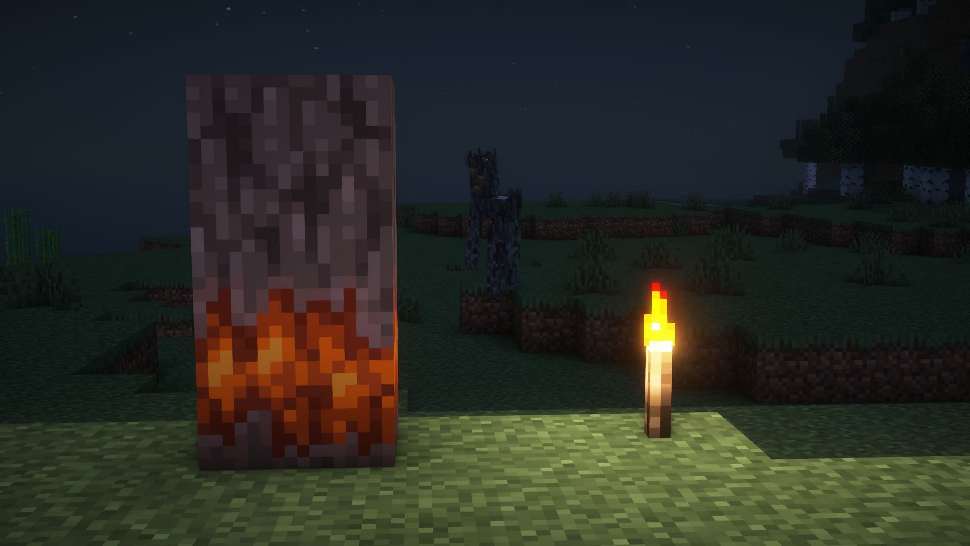 Creaking heart became more common in recent Bedrock Edition update, but it could still be difficult to find (Image via Mojang Studios)