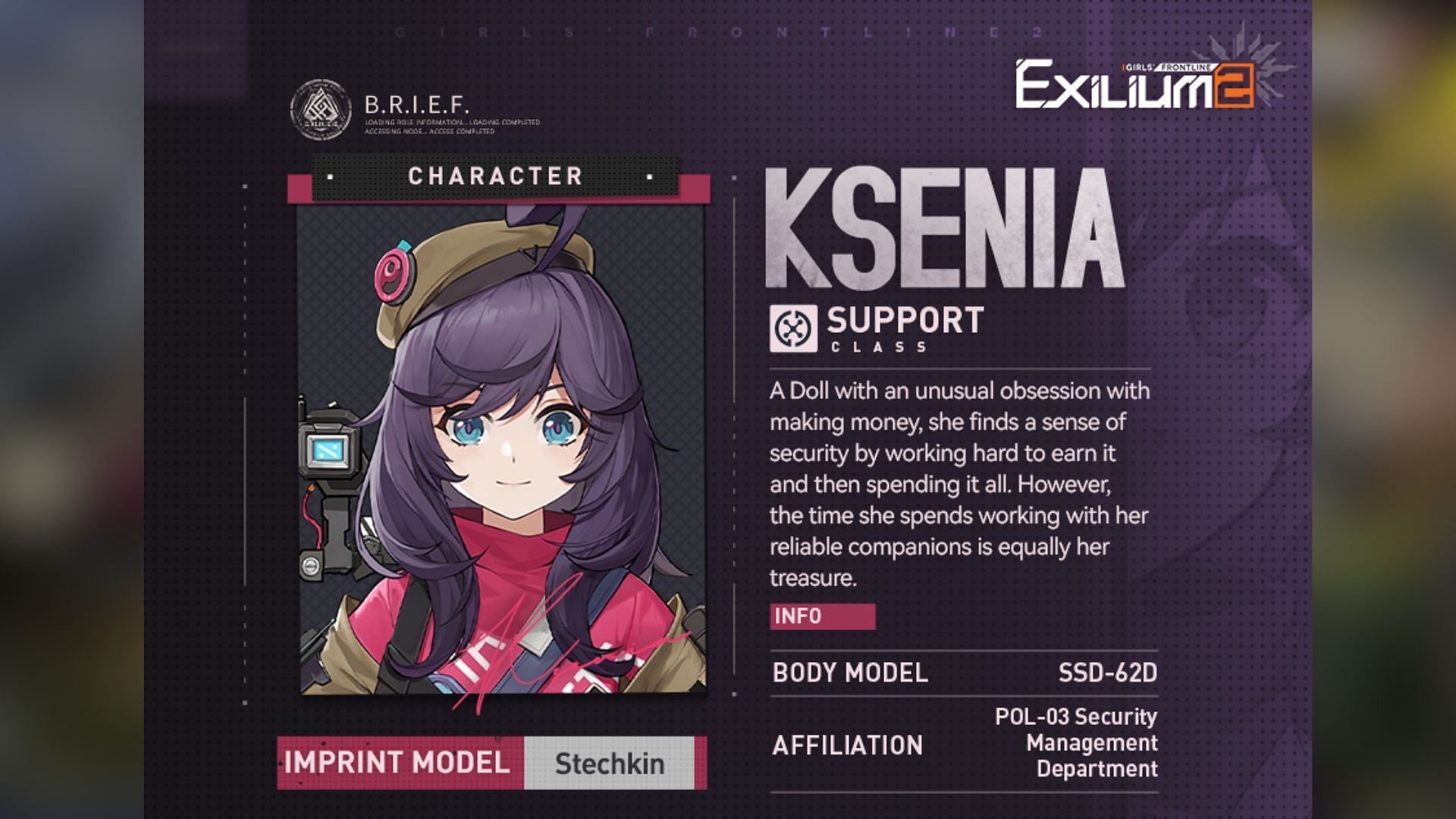 Ksenia in Girls&#039; Frontline 2 Exilium (Image via Sunborn)