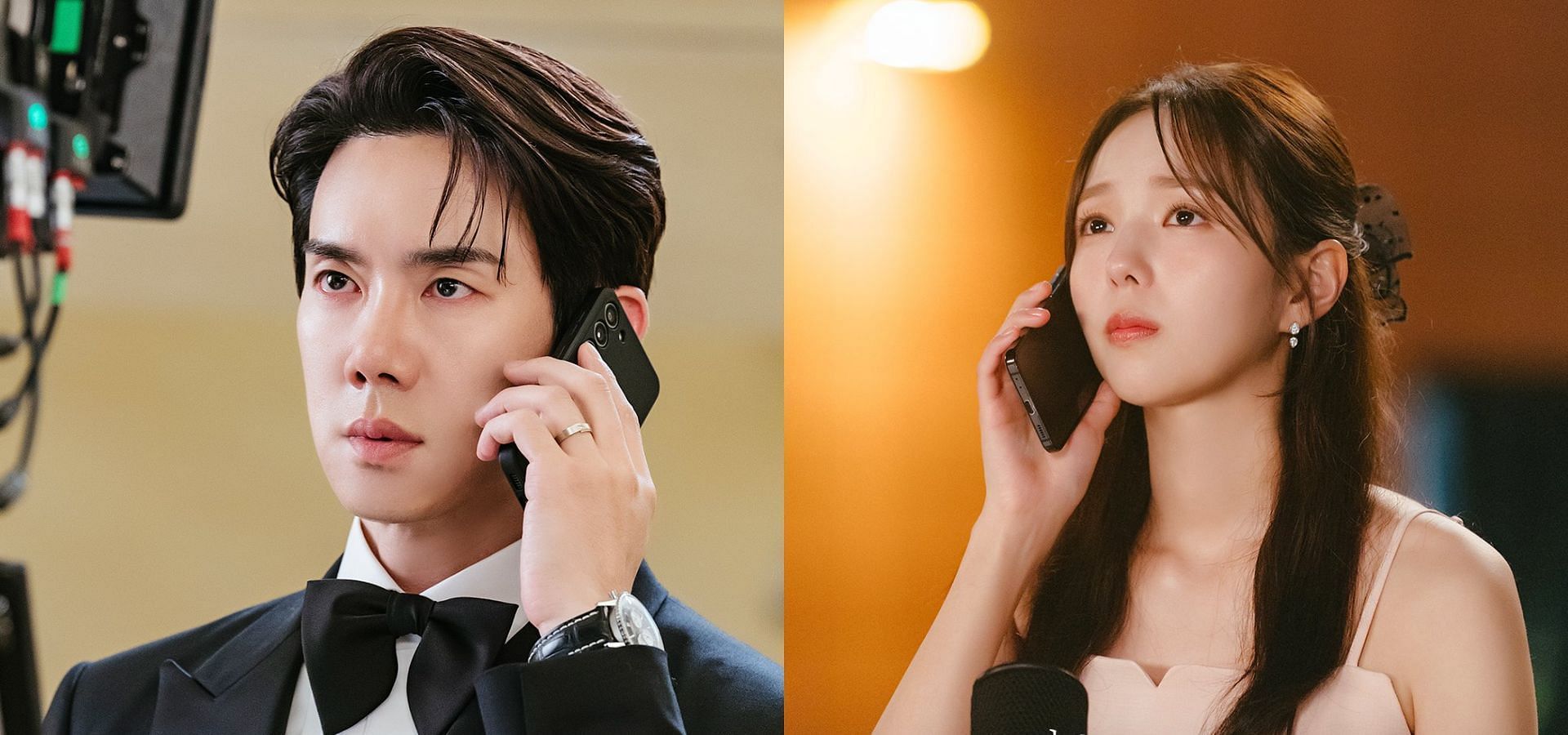 MBC drops new behind-the-scene still cuts from When the Phone Rings to soothe previous epsiodes 5-6 cancellation. (Images via X/@mbcdrama_pre)