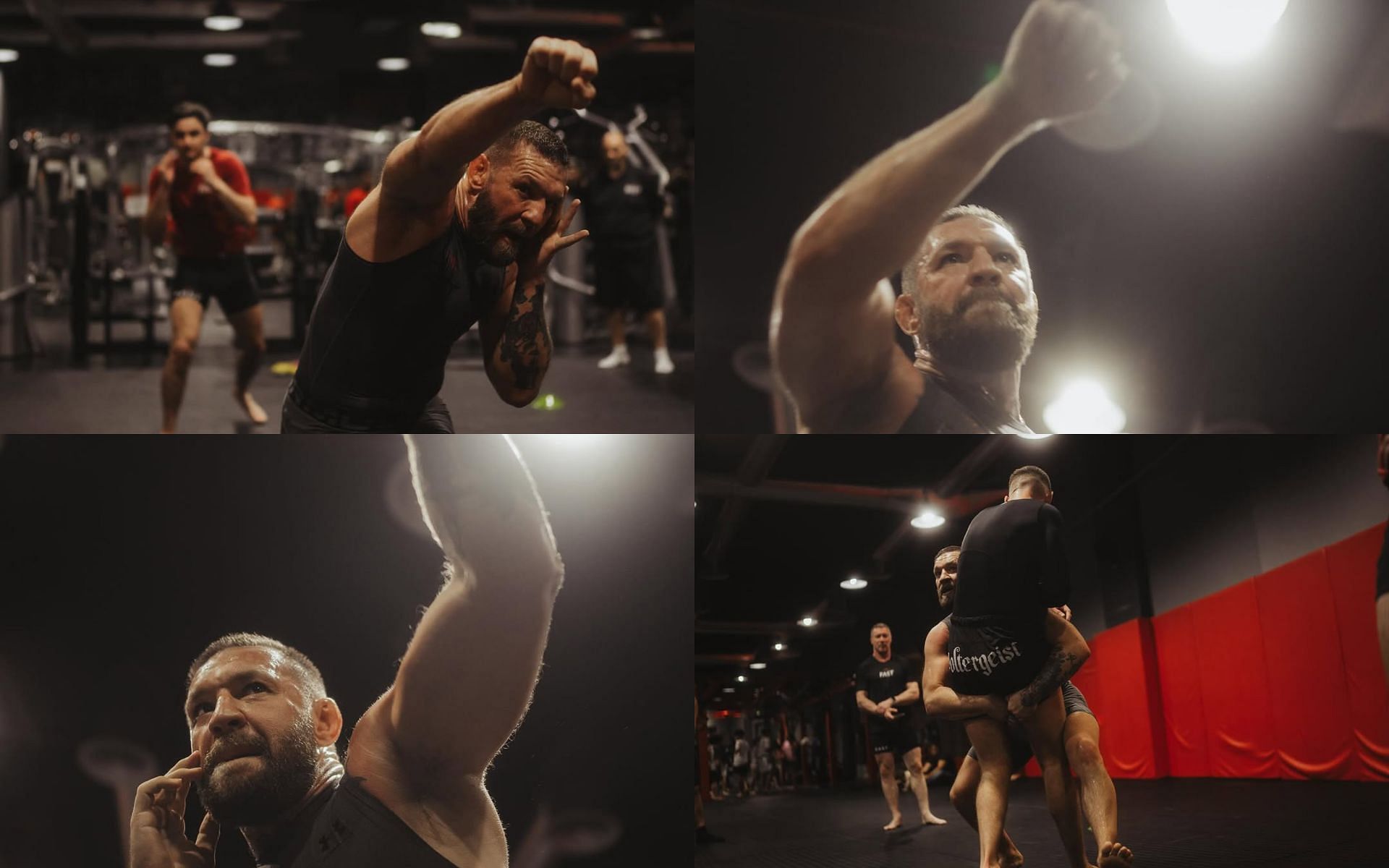 McGregor training snaps collage