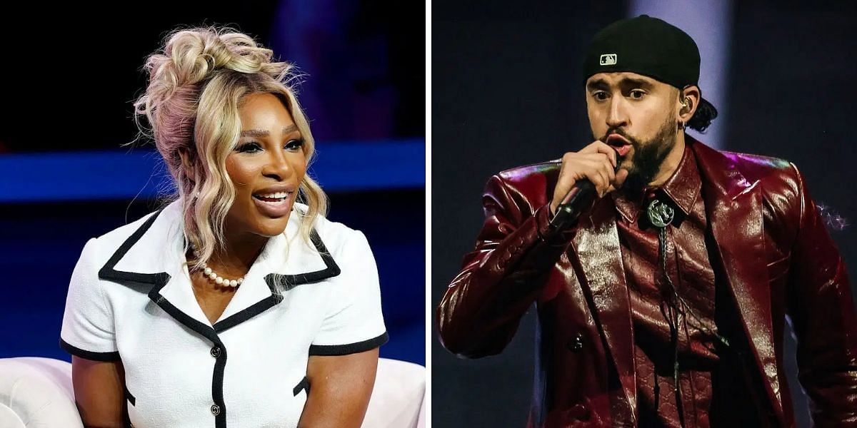 Serena Williams (L) and Bad Bunny (R) [Image source: Getty]