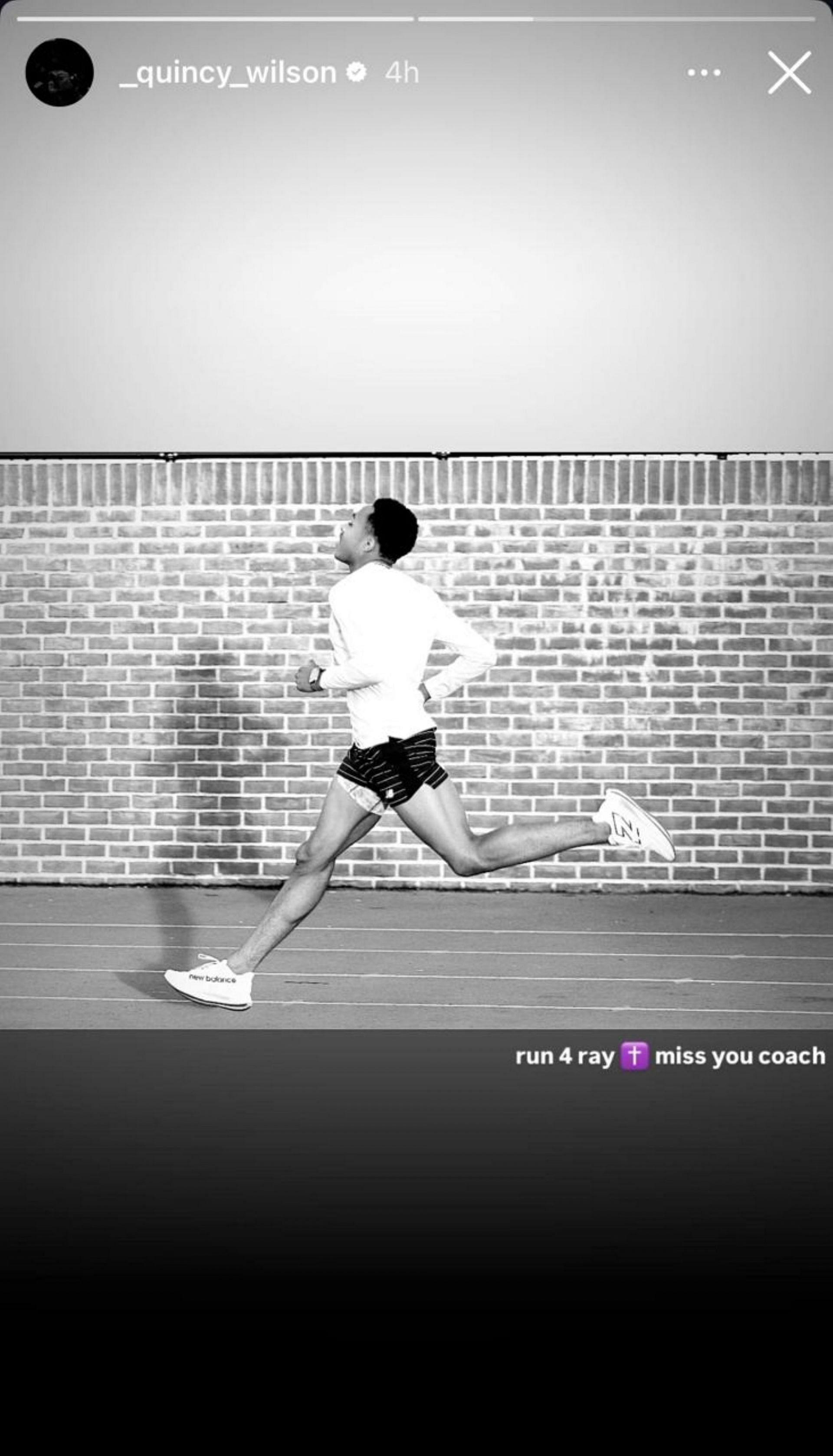 Quincy Wilson honors his late football coach Ray Butler; Instagram - @_quincy_wilson
