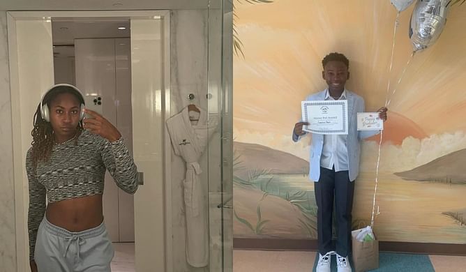 PICTURE: Coco Gauff proudly captures younger brother Cameron at his 'first band concert'; supports his 'uncommon' football and musical interests