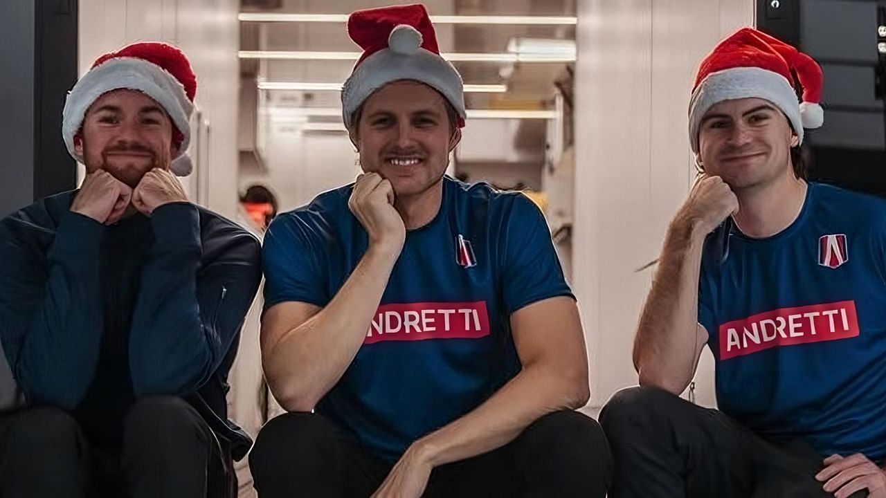 Kyle Kirkwood with Marcus Ericsson and Colton Herta | Image via Instagram (@andrettiindy)