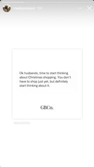 Post shared to Madyson Joye's story - Image via Instagram/ @madysonjoye