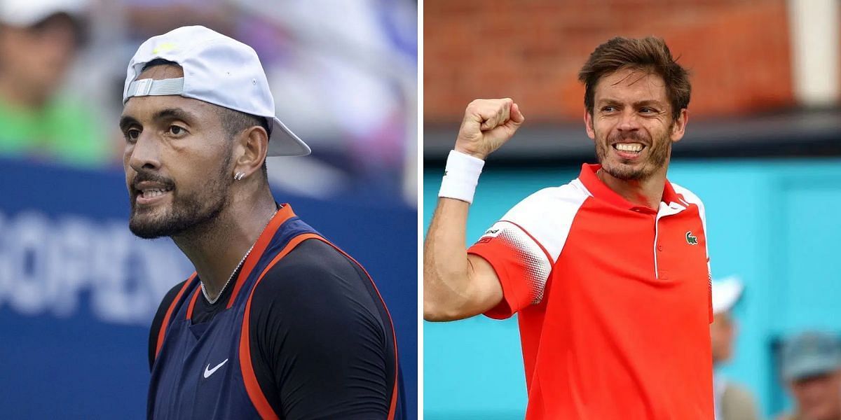 Nick Kyrgios (L), Nicolas Mahut (R), Sources: Getty