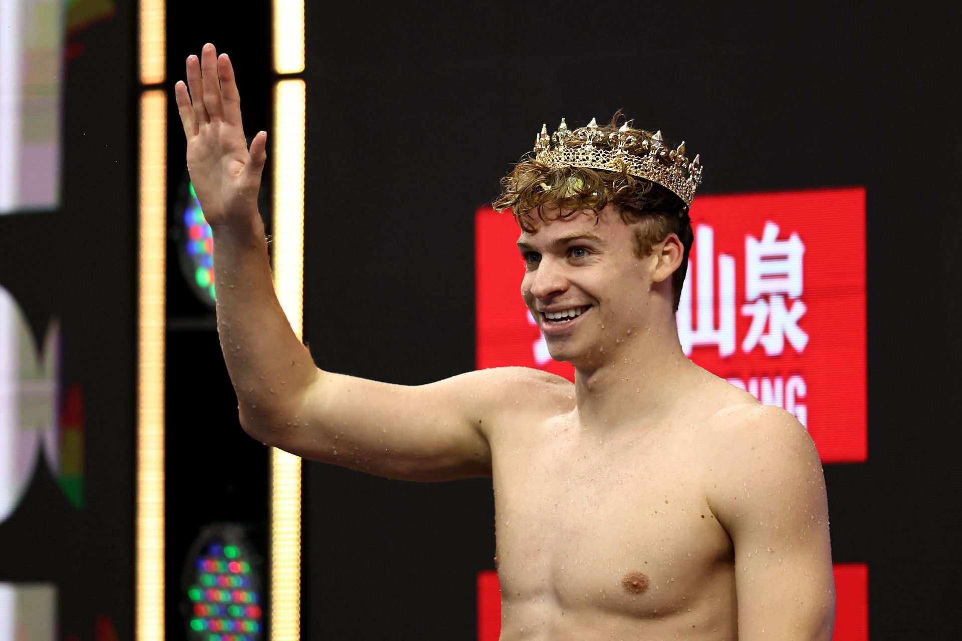 Leon Marchand at the World Aquatics Swimming World Cup 2024 Singapore Stop (Image Source: Getty)