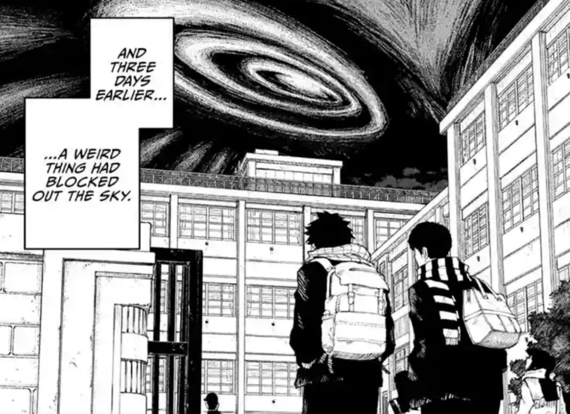 The sky, as seen in the chapter (Image via Shueisha)