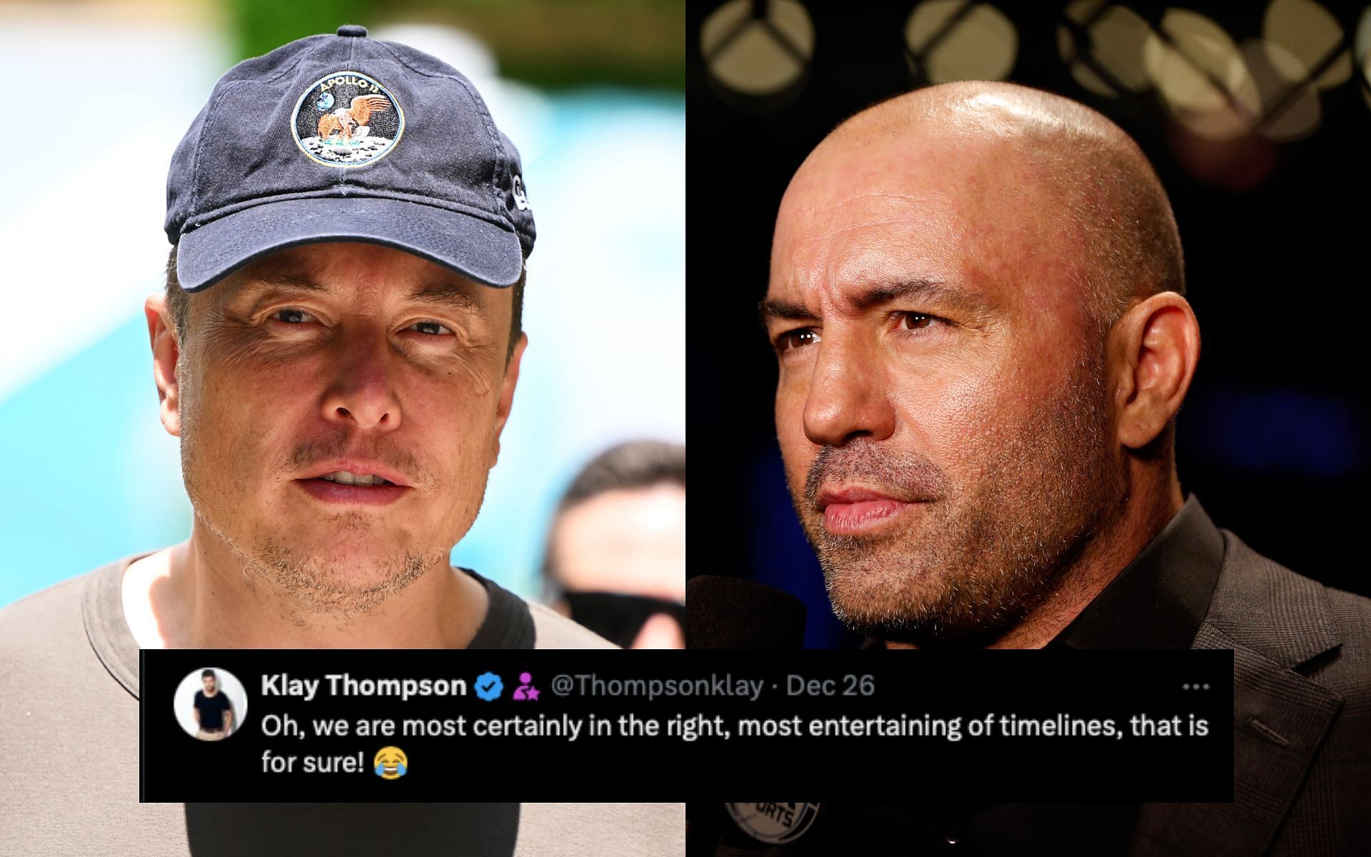 Fans react to theory about Elon Musk (left) on Joe Rogan