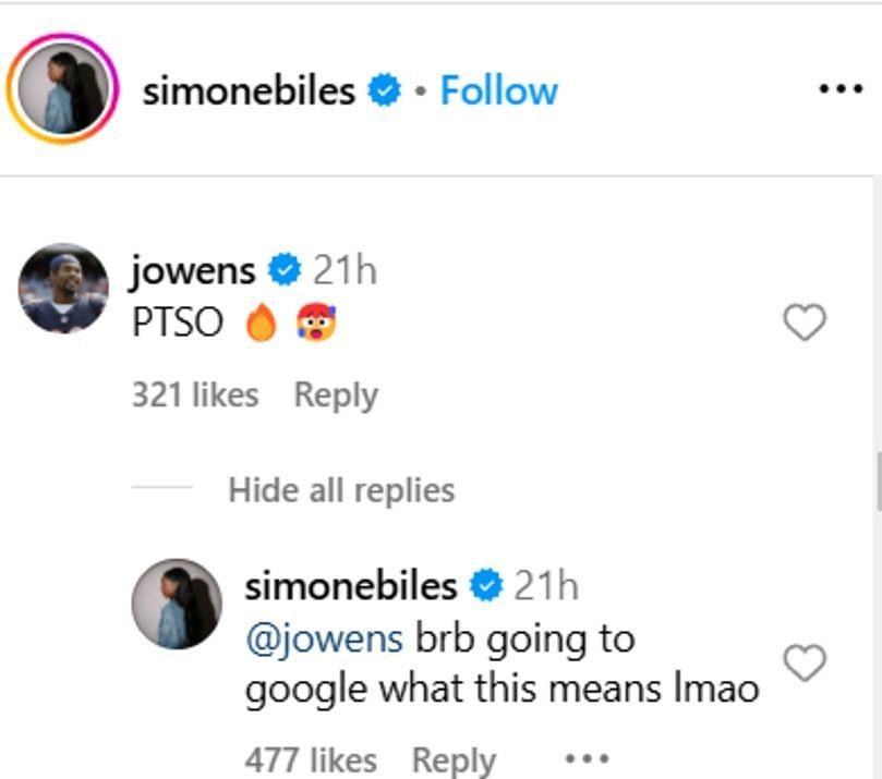 Simone Biles&#039; hilarious reaction to Jonathan Owens&#039; Gen-Z slang (Via Instagram)