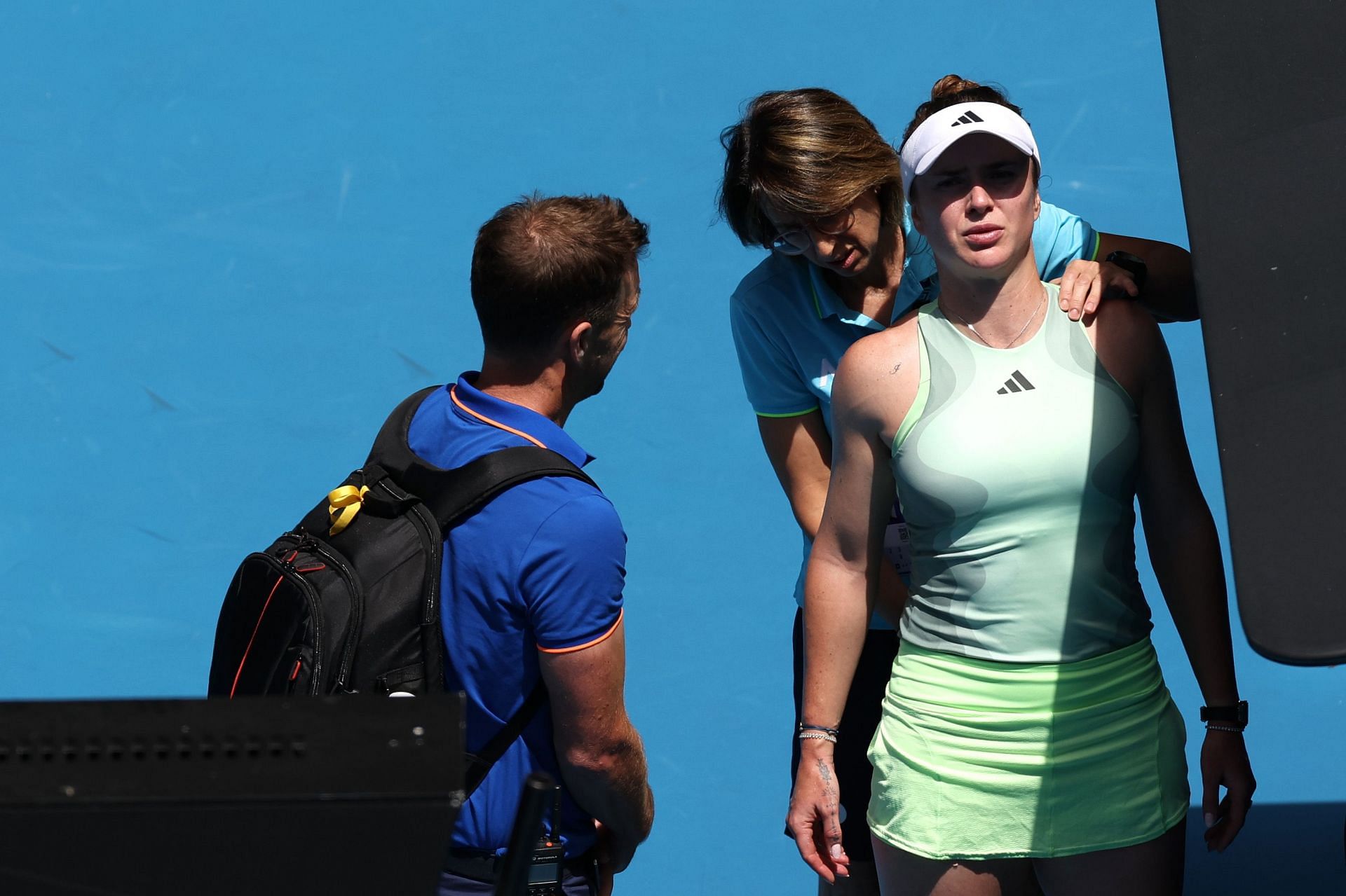 Elina Svitolina was forced out of the 2024 Australian Open with a back injury. (Source: Getty)