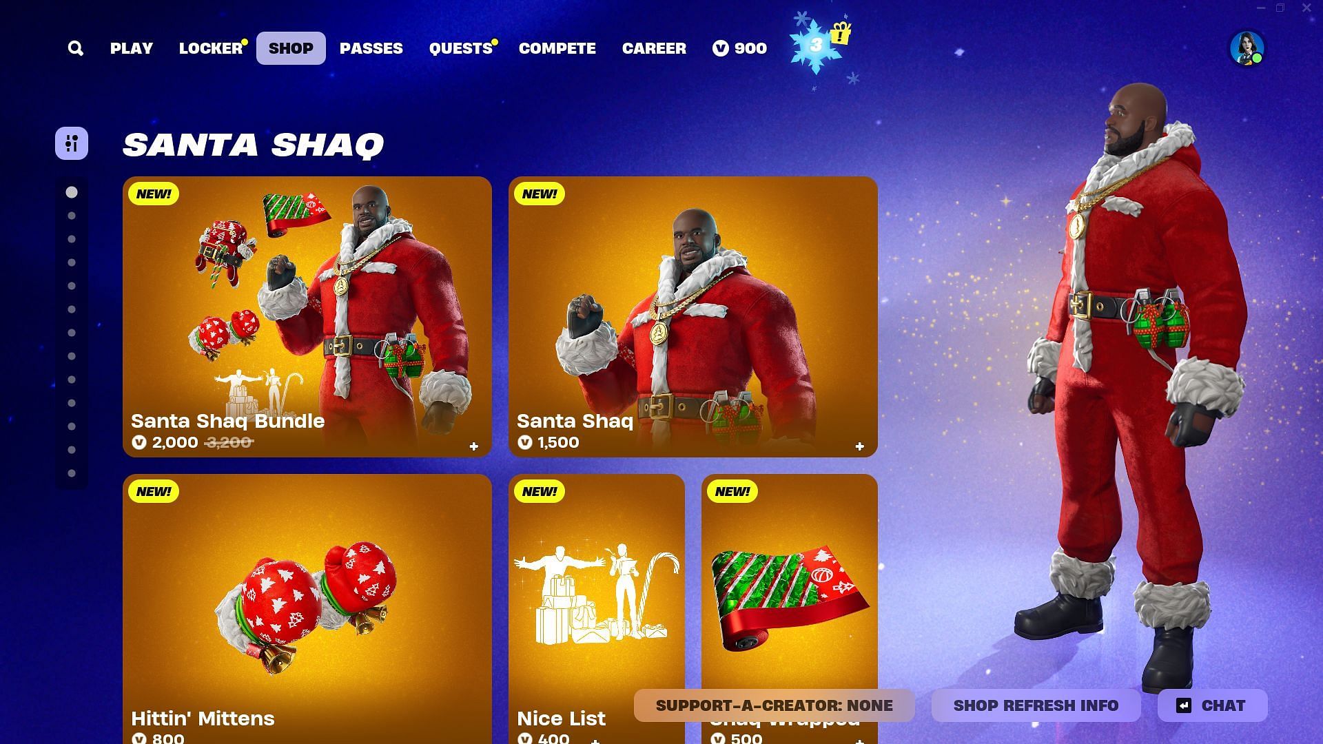 How to get Santa Shaq skin in Fortnite