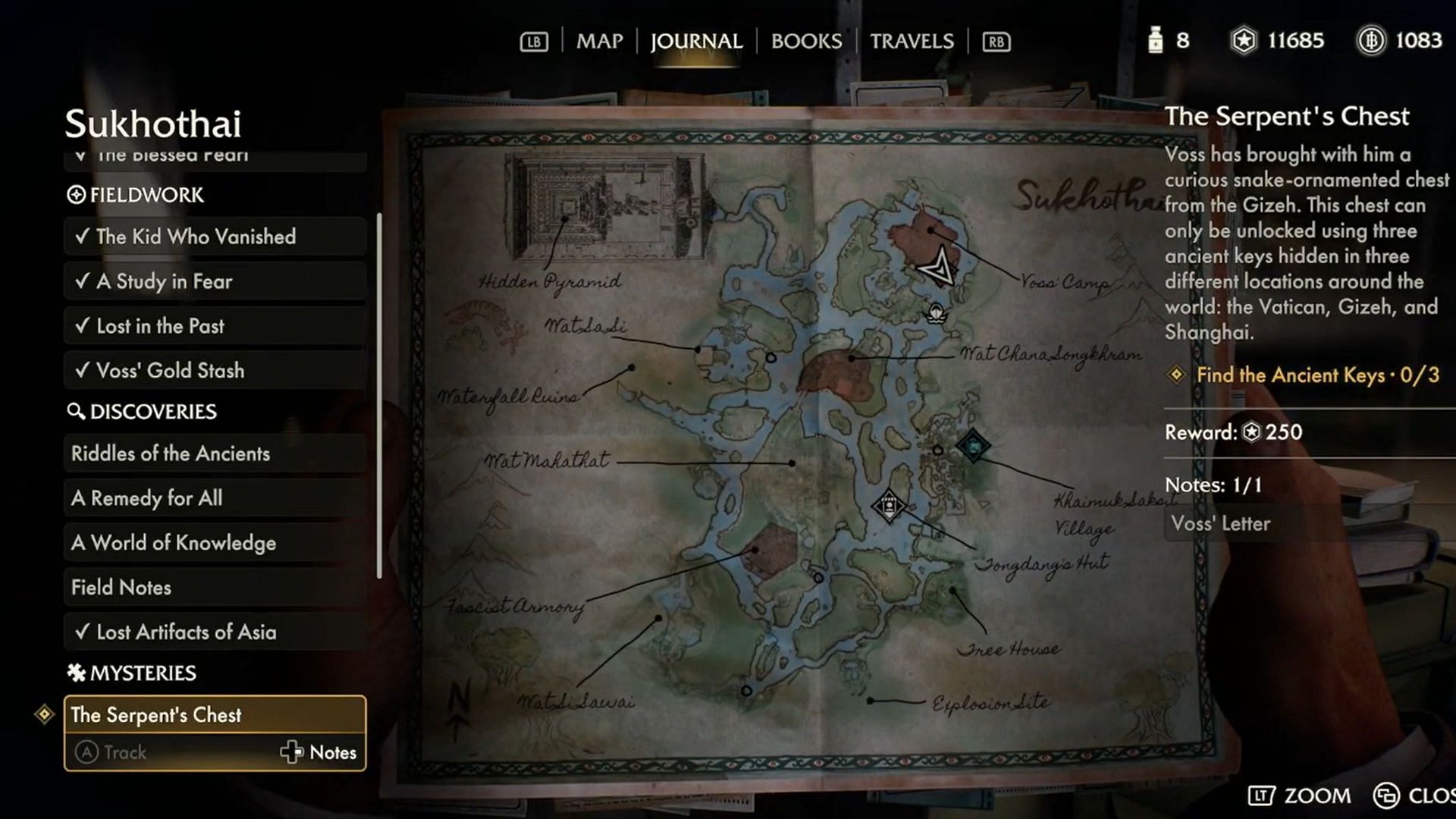 The location in Sukhothai where the Serpent&#039;s chest can be found in Indiana Jones and the Great Circle (Image via Bethesda Softworks || YouTube/@Trophygamers)