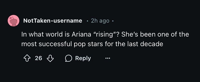 Netizens react as Ariana Grande wins Rising Star Award for Wicked at Palm Springs Film Festival (Image via @NotTaken-username/Reddit)