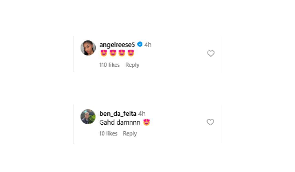 Angel Reese and Ben Felter react to Cameron Brink&#039;s stunning post (Credits: @cameronbrink22 on IG)