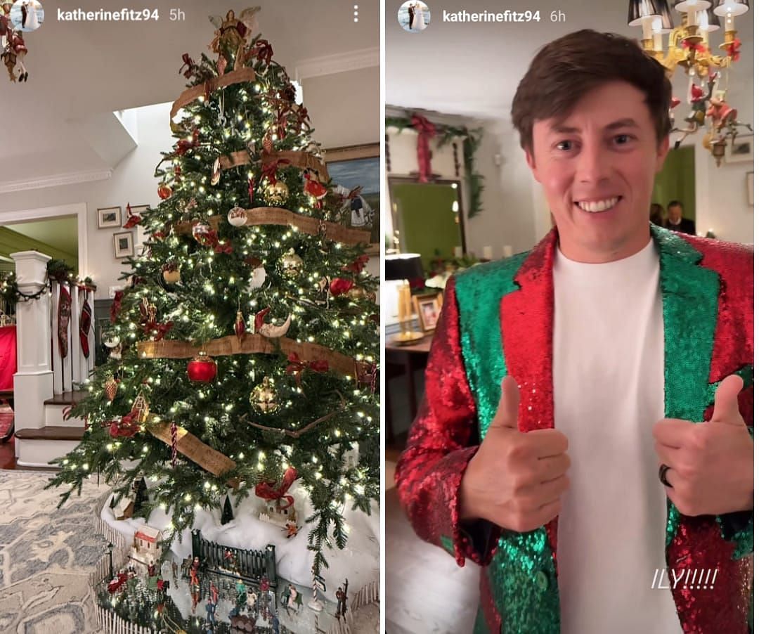 Screengrabs from Matt Fitzpatrick&#039;s wife Katherine&#039;s Instagram story/@katherinefitz94