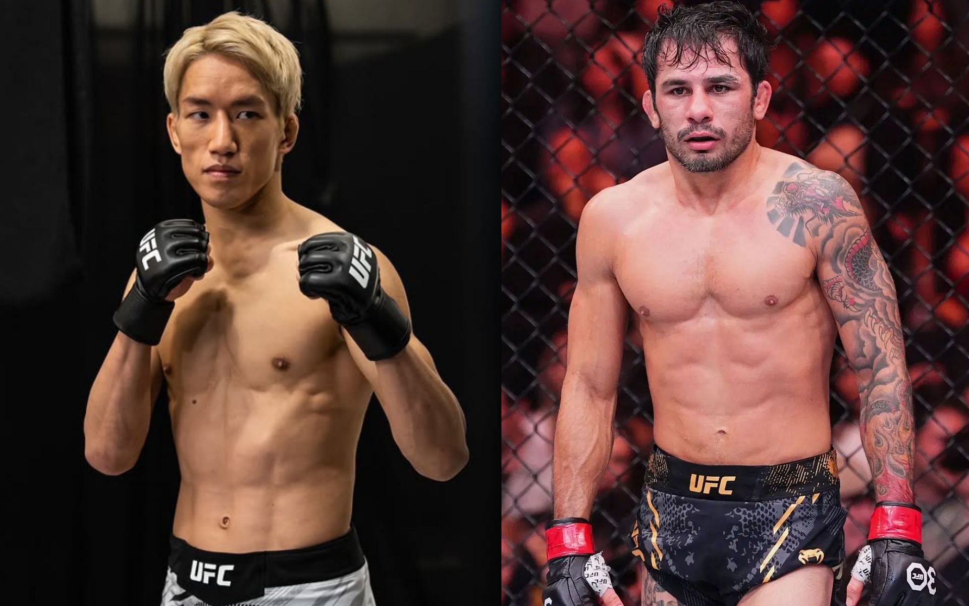 Kai Asakura (left) will be under enormous pressure in his UFC debut against Alexandre Pantoja (right) belives former UFC title challenger [Images courtesy: Getty Images, @kai_asakura_ on Instagram]