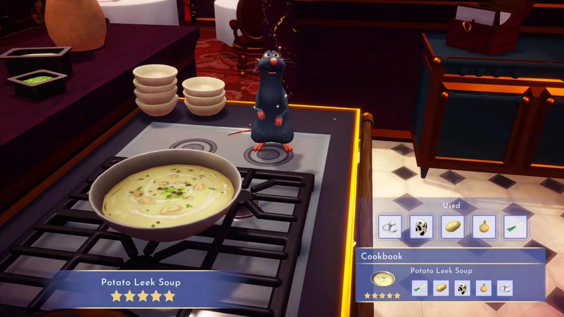 Potato Leek Soup is a five-star dish (Image via Gameloft)