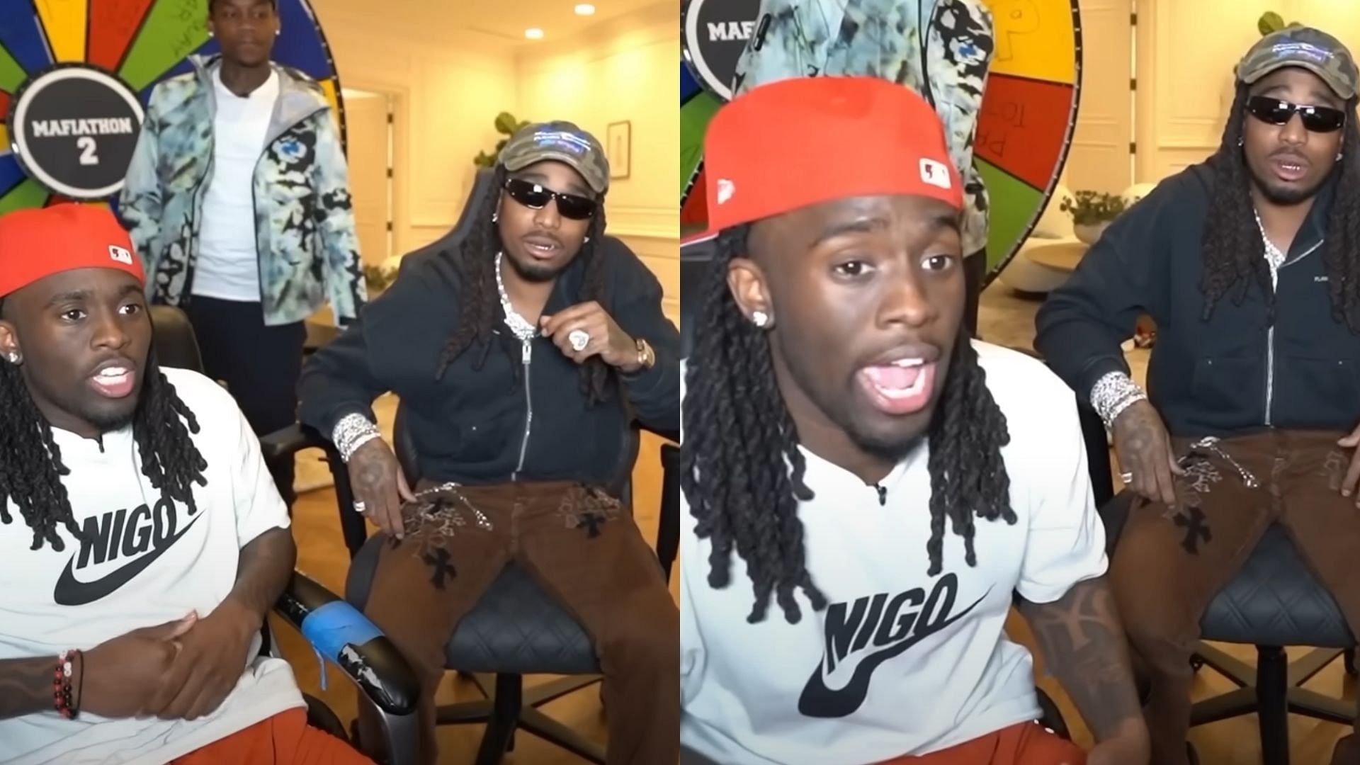 Kai invited former Migos member, Quavo, on his stream (Image via Kai Cenat Live/YouTube)