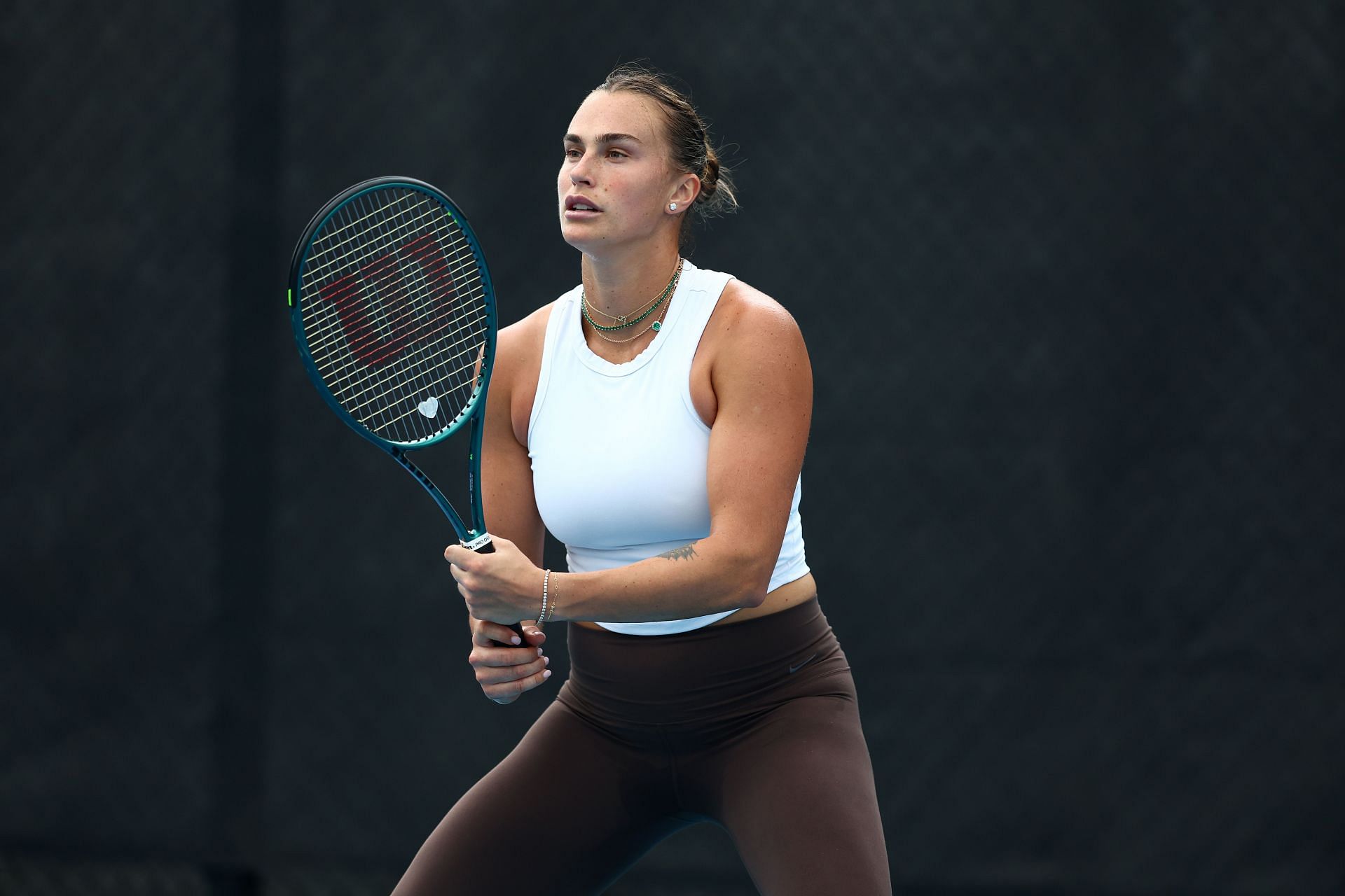 Aryna Sabalenka practicing ahead of the Brisbane International (Image Source: Getty)