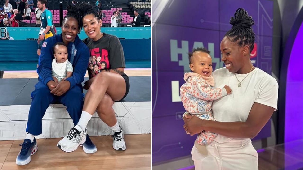 Chelsea Gray and wife Tipesa Moorer share adorable photo with 10-month-old son as they jet off on holiday