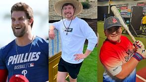 "Trevor Bauer punching air right now"; "My goat doing side quests" - Fans react as Bryce Harper teams up with Big Justice in latest Mr. Beast video