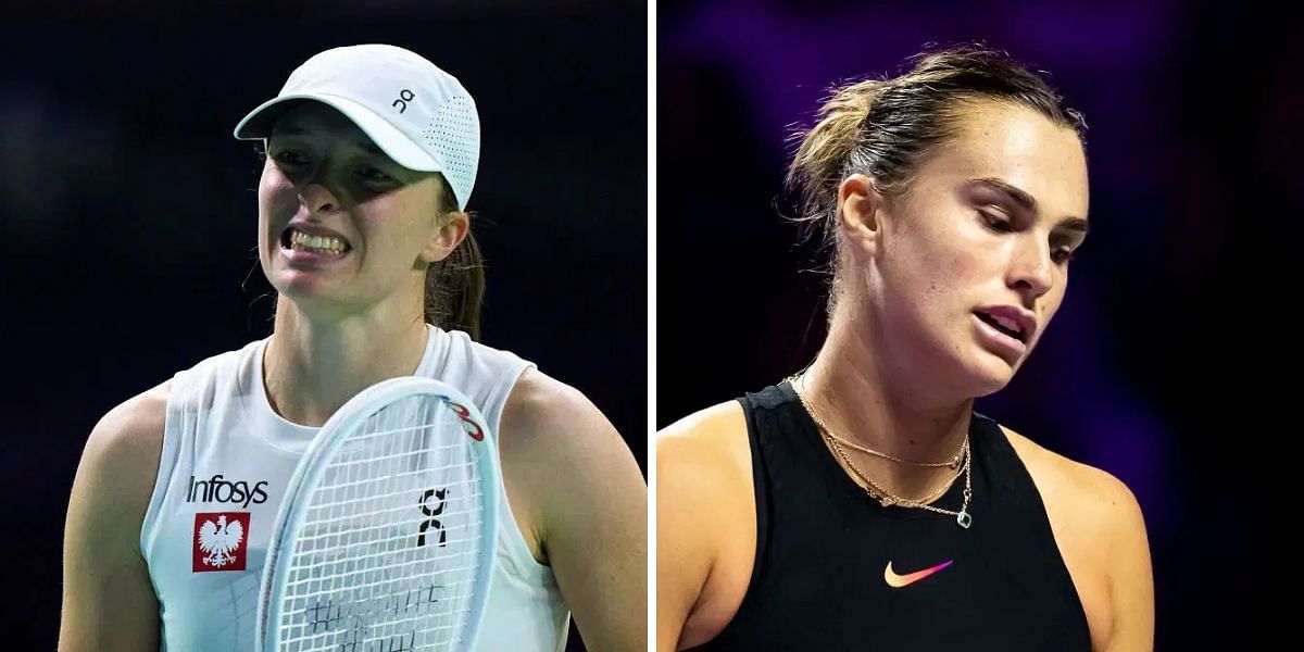 Iga Swiatek (L), Aryna Sabalenka (R), Sources: Getty