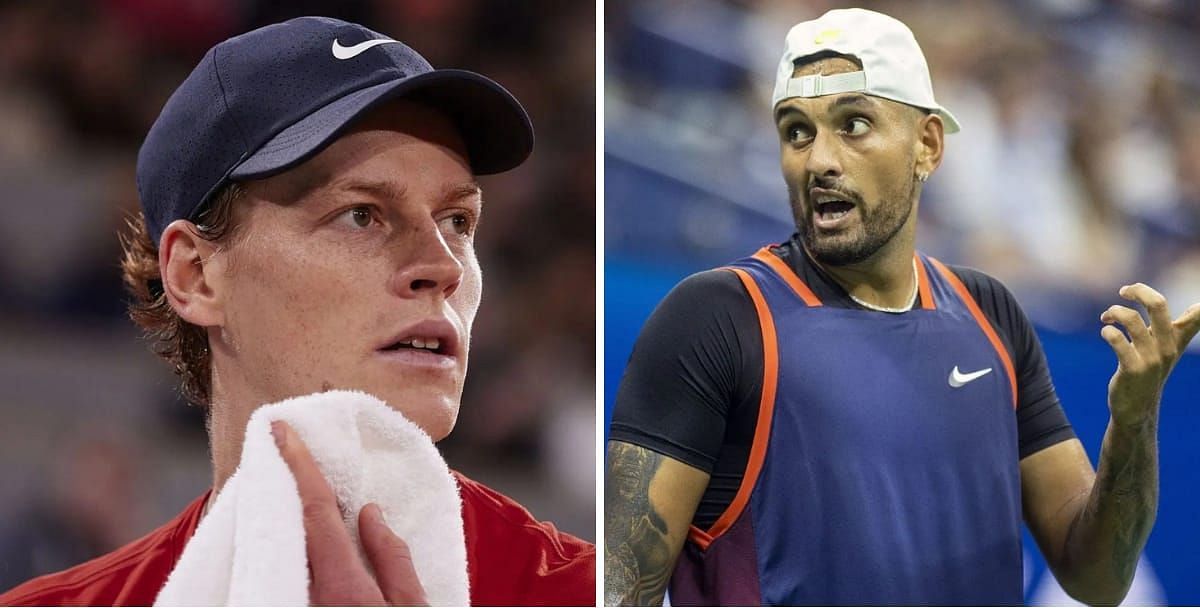 Jannik Sinner (L) &amp; Nick Kyrgios (R) (Image source - GETTY)