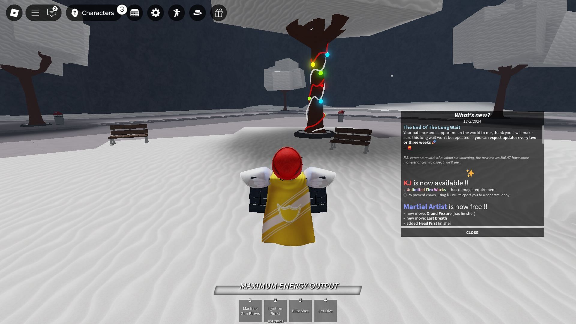 In-game update log (Image via Roblox)