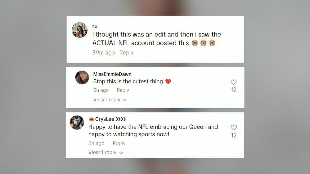 Fans praise league&#039;s heartfelt tribute to Taylor Swift on her 35th birthday (Image Source: TikTok/NFL)