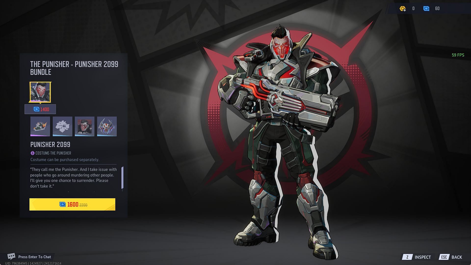 The Punisher&#039;s 2099 skin in Marvel Rivals (Image via NetEase Games)