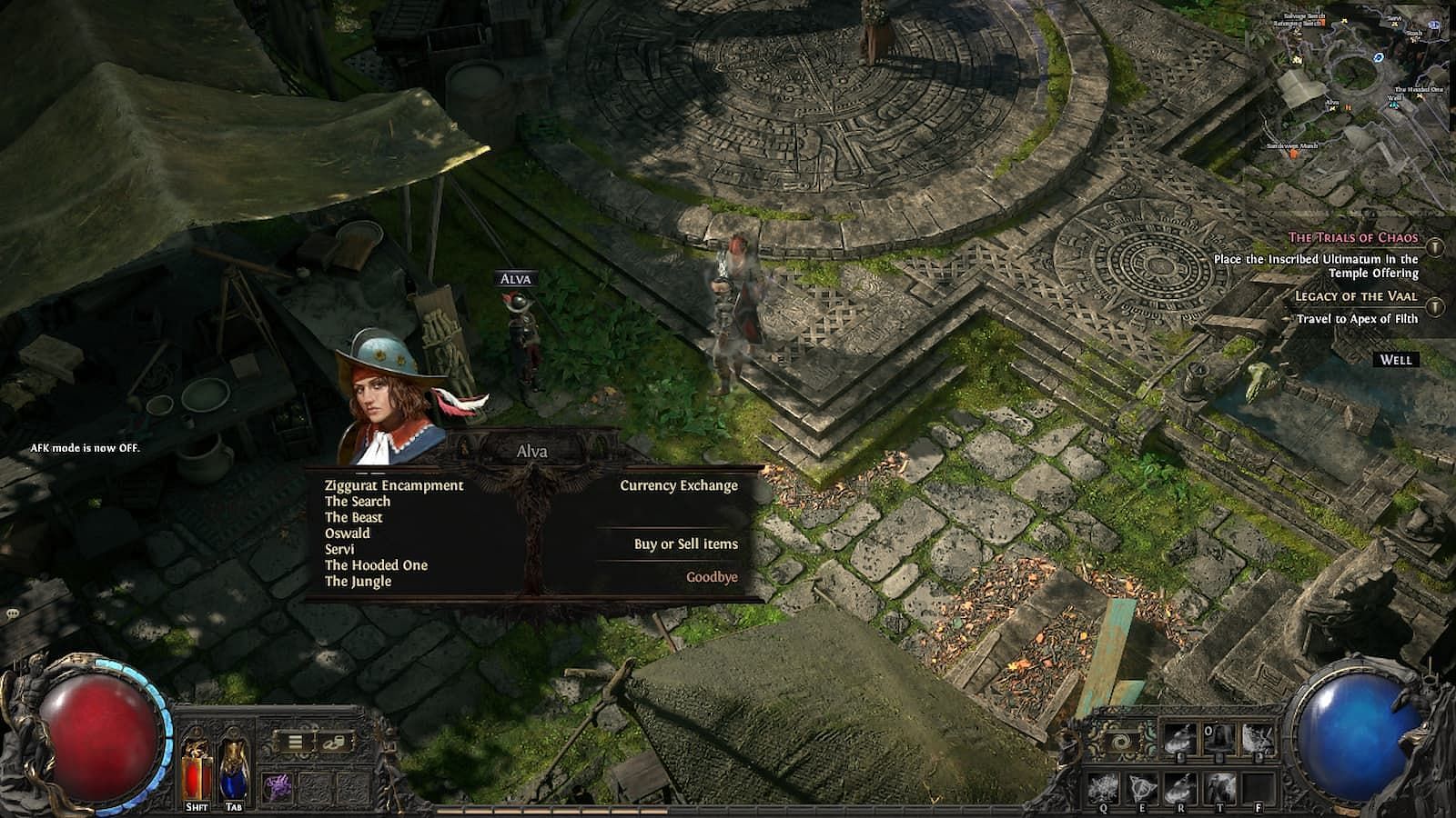 Each Gambling vendor can give you access to Currency Exchange (Image via GGG)