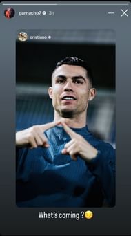 Alejandro Garnacho's post about Cristiano Ronaldo on Instagram